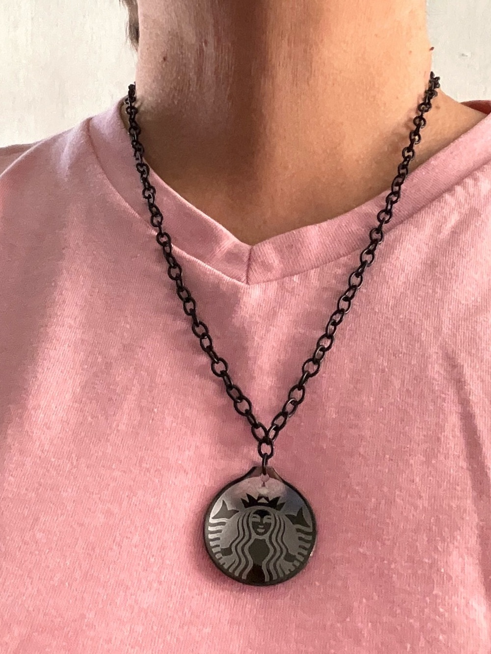 Starbucks Black and Silver Siren Necklace
